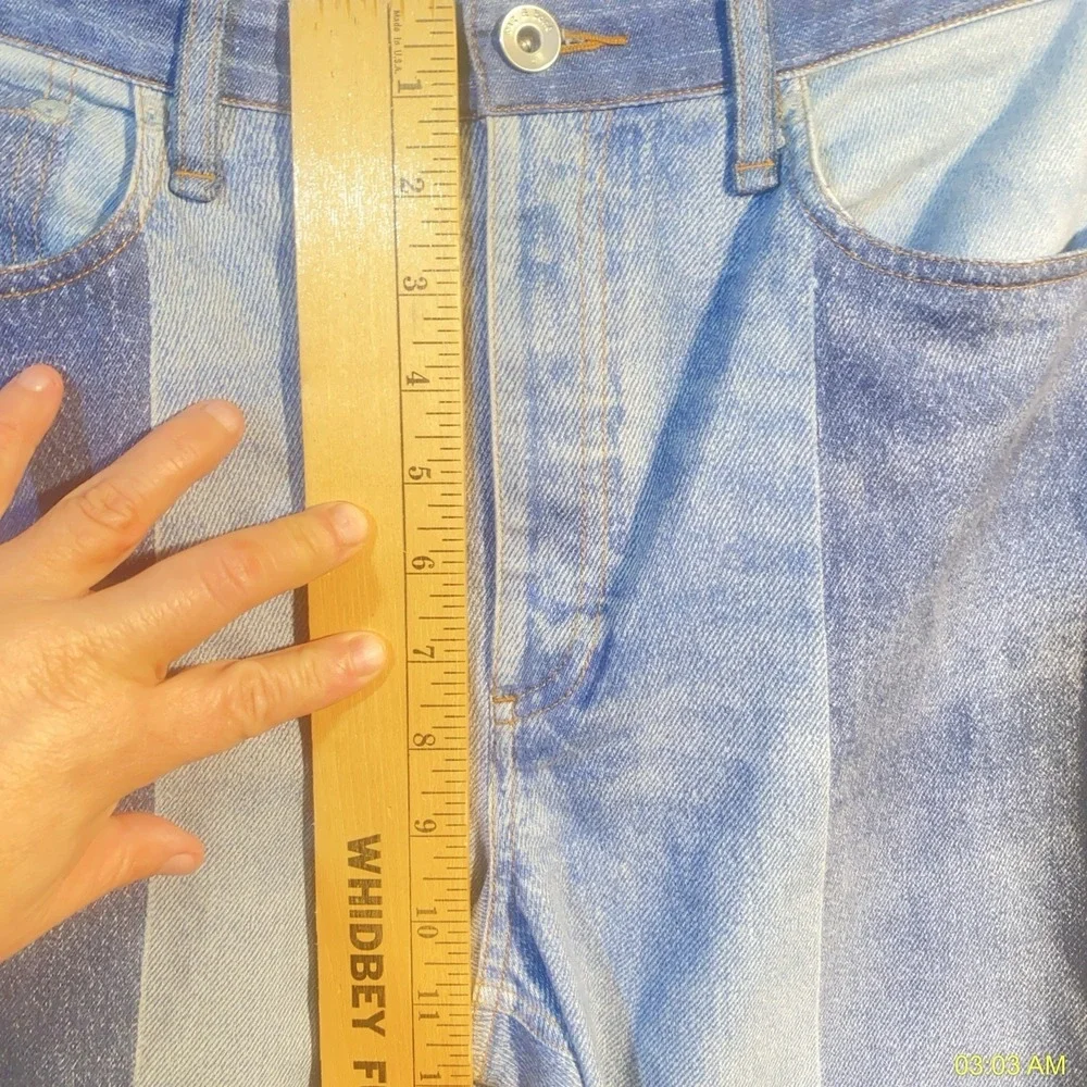 Rag & Bone Size 29 Two-Tone Patchwork‎ Jeans High Rise Slim Ankle  Cate Style